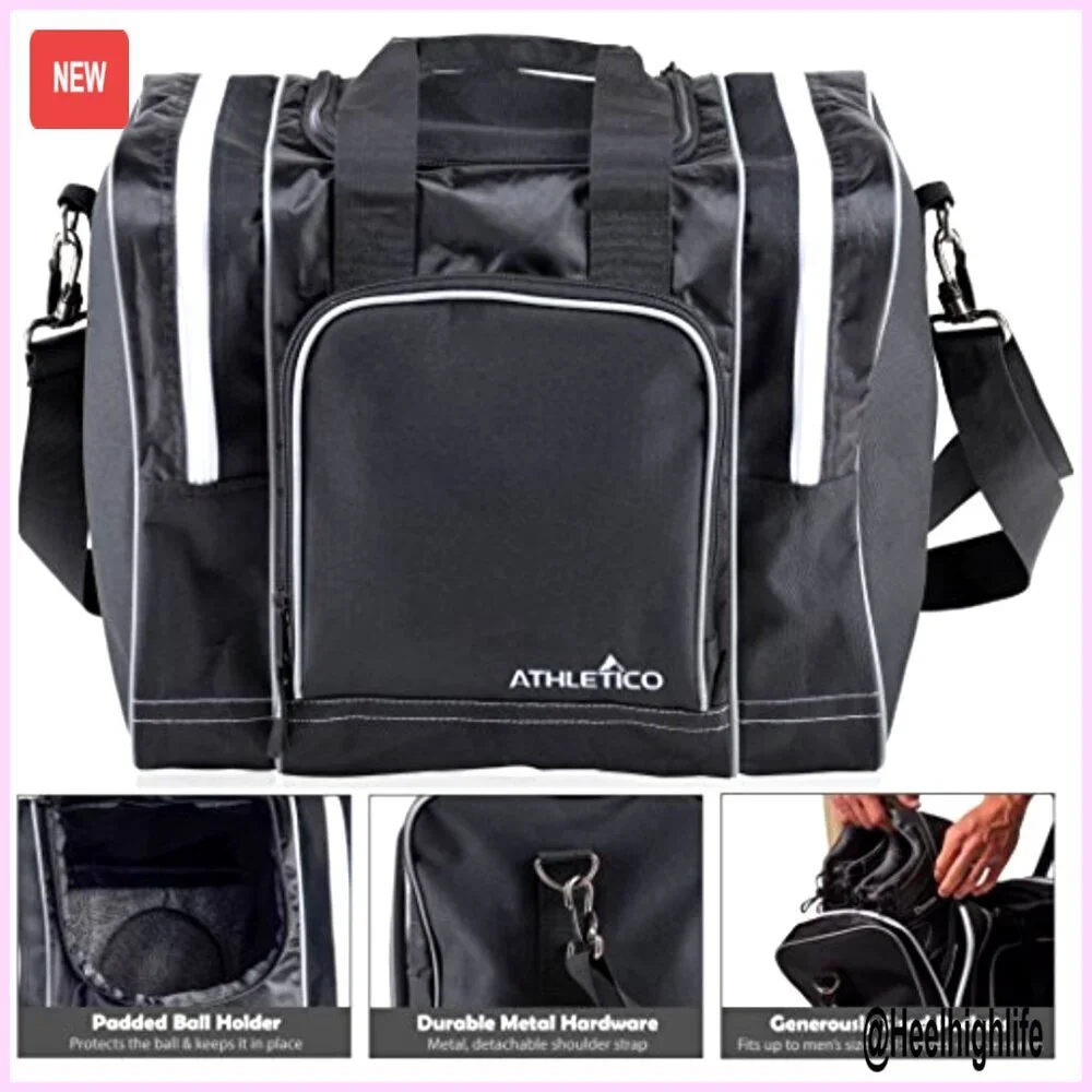 Bowling Tote with Seesaw Polisher, Microfiber Construction, Adjustable Strap